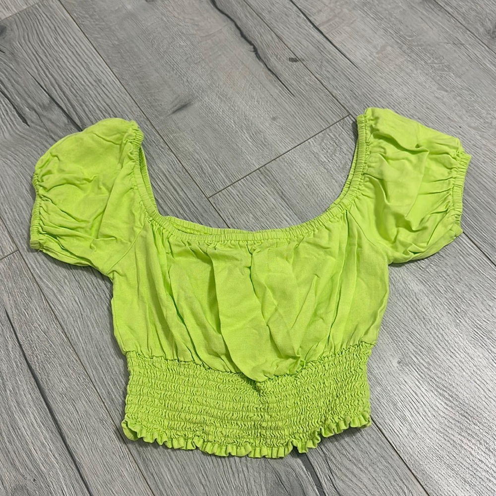 Brescia green crop top
